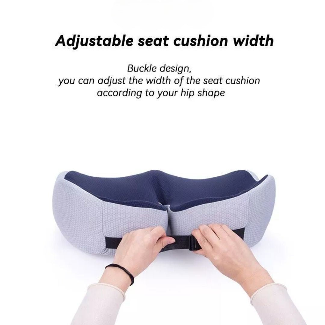 Kalsten | SITRELIEF – Adjustable Memory Foam Seat Cushion for Tailbone & Back Support