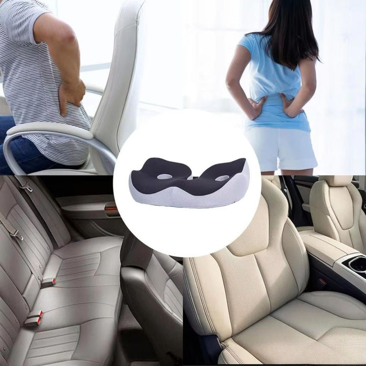 Kalsten | SITRELIEF – Adjustable Memory Foam Seat Cushion for Tailbone & Back Support