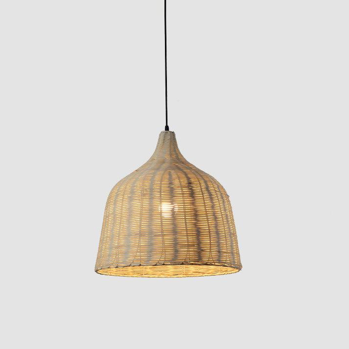 NatureGlow Pendant Lamp - Woven Reed and Bamboo Lighting | Kalsten