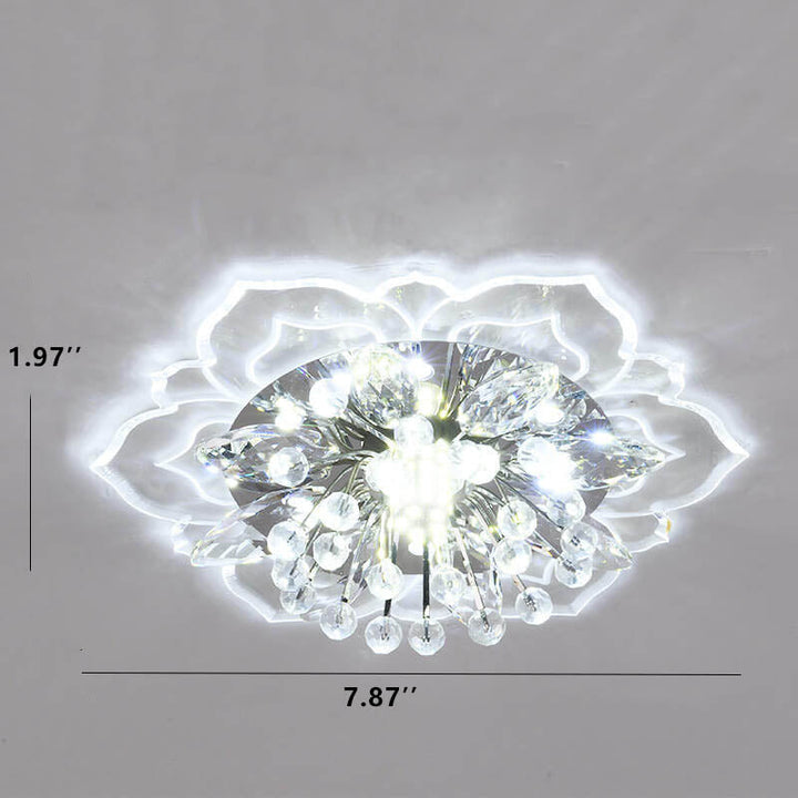 GlowPetal LED Crystal Ceiling Lamp – Flower-Shaped Modern Decor
