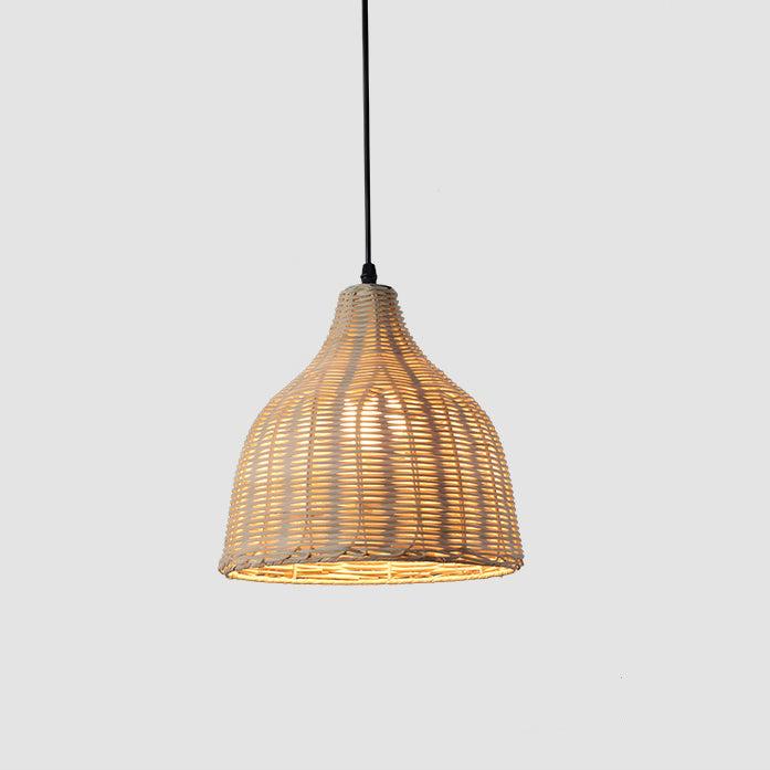 NatureGlow Pendant Lamp - Woven Reed and Bamboo Lighting | Kalsten
