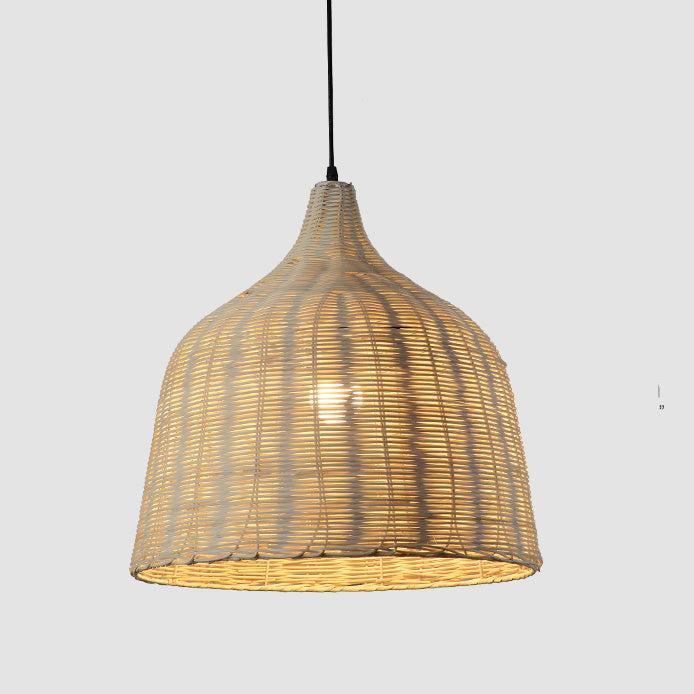 NatureGlow Pendant Lamp - Woven Reed and Bamboo Lighting | Kalsten
