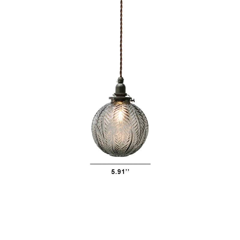 Pendant Light Glass 5.9 in Adjustable Cord Dining Kitchen Island Hanging Modern Ceiling Lamp | Kalsten