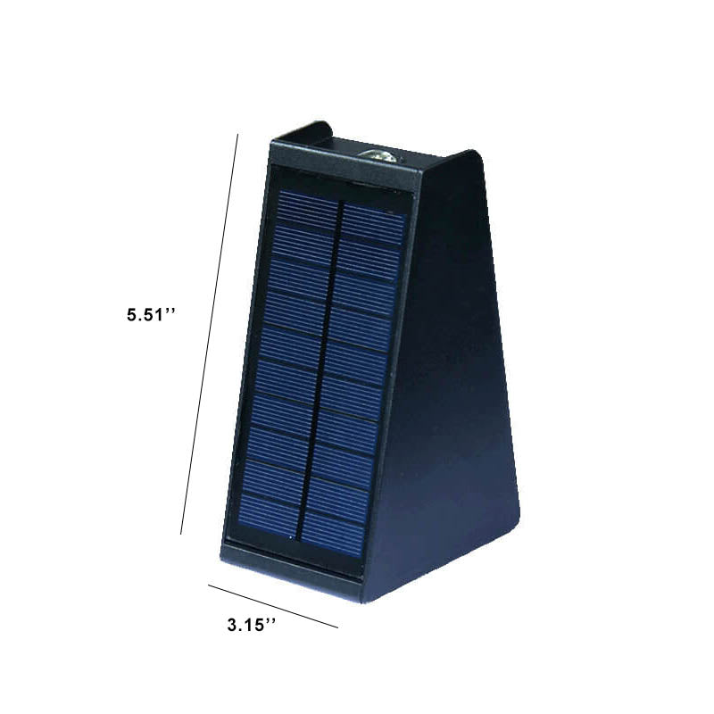 Simple Solar Trapezoid Outdoor Waterproof Up and Down Lights LED Wall Sconce Lamp | Kalsten