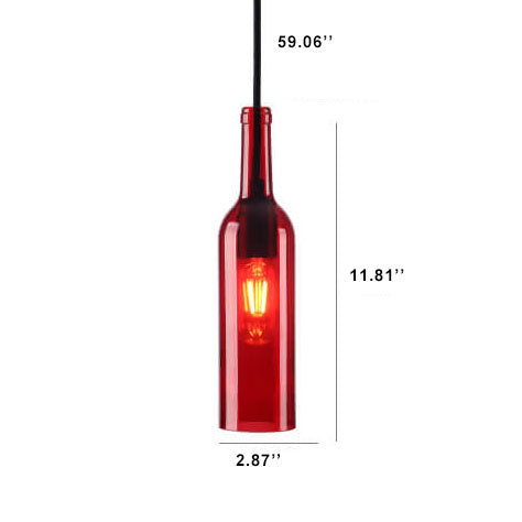 Pendant Light Glass 12.2 in Industrial Red Blue Green Yellow Purple Bar Living Room Cafe Restaurant Office Lighting | Kalsten