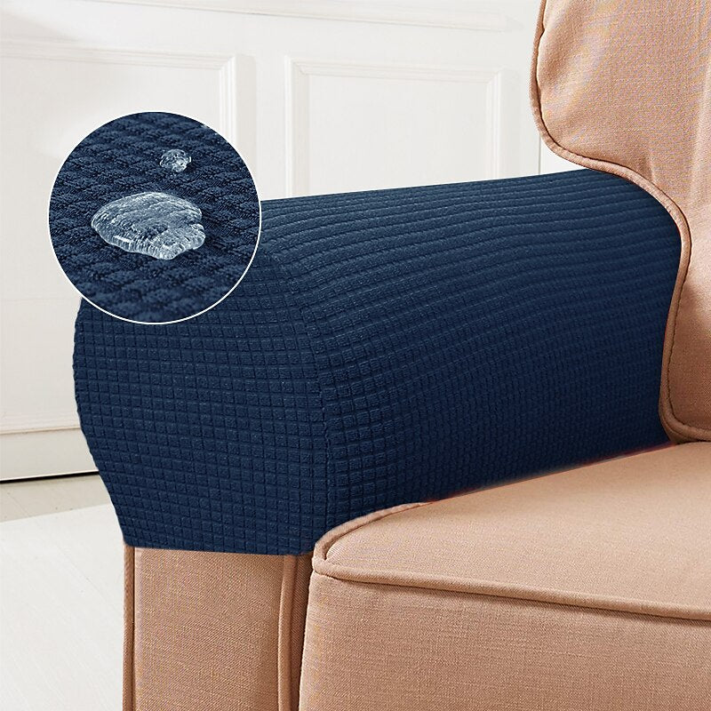 Kalsten | Stretch Armrest Covers – Spandex Covers for Chairs & Armchairs, Set of 2, Bordeaux