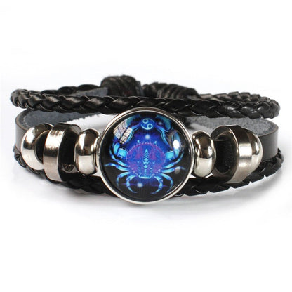 BowLift | Couple Braided Wristband 2Pack | Hot 12 Zodiac Handwoven Simple Fashion Bracelet