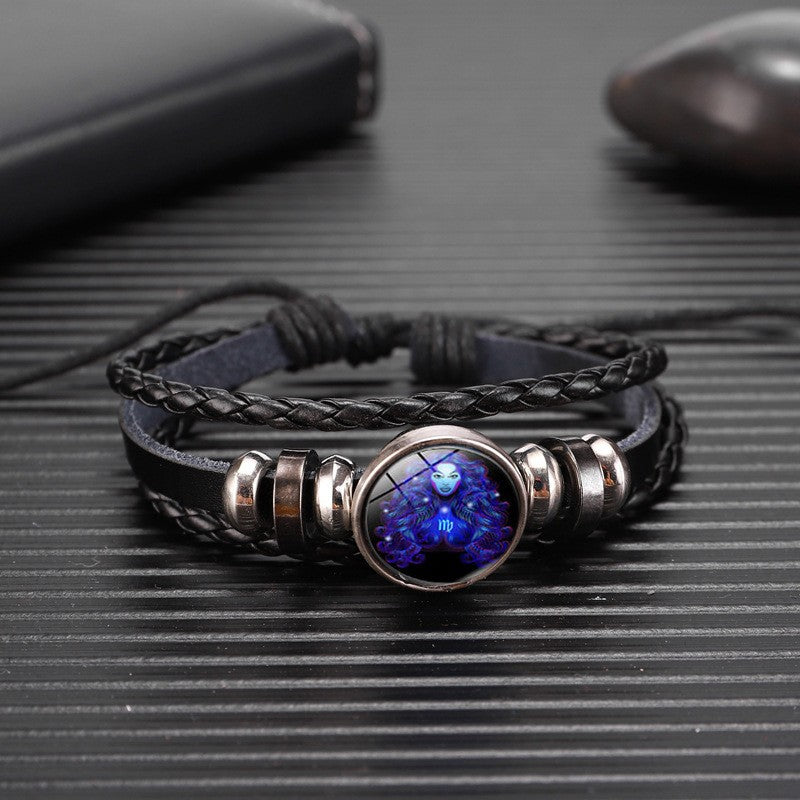 BowLift | Couple Braided Wristband 2Pack | Hot 12 Zodiac Handwoven Simple Fashion Bracelet