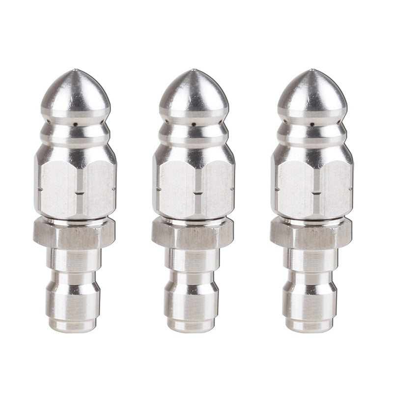 High pressure nozzle made of stainless steel for unclogging wastewater pipes | Kalsten
