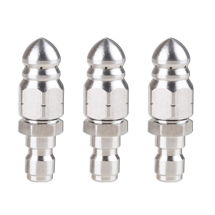 High pressure nozzle made of stainless steel for unclogging wastewater pipes | Kalsten