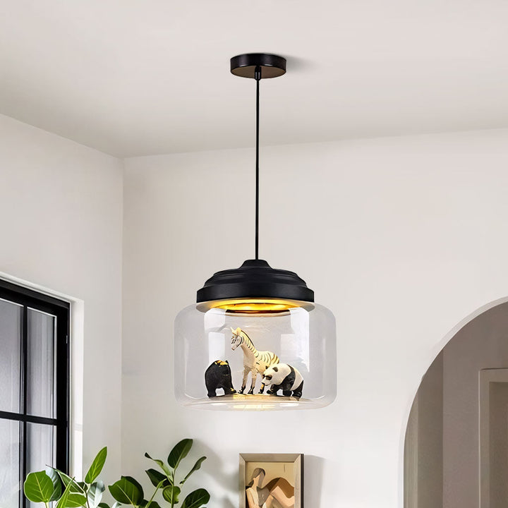 Pendant Light Glass 8.7 in Children’s Room Decorative Ceiling Lamp Whimsical Animal Theme Playful Lighting | Kalsten