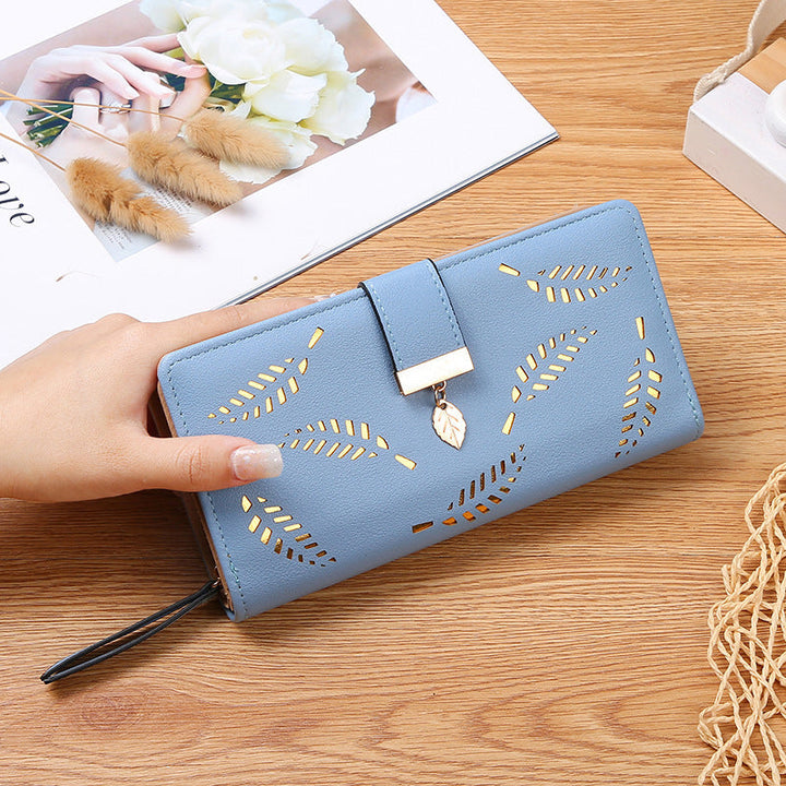 Kalsten | Long wallet for women with leaf pattern