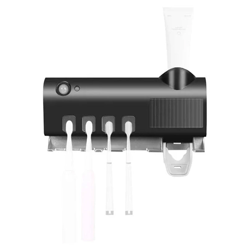 Skanto | Smart UV Light Sterilizer Toothbrush Holder, Wall-Mounted Toothpaste Dispenser