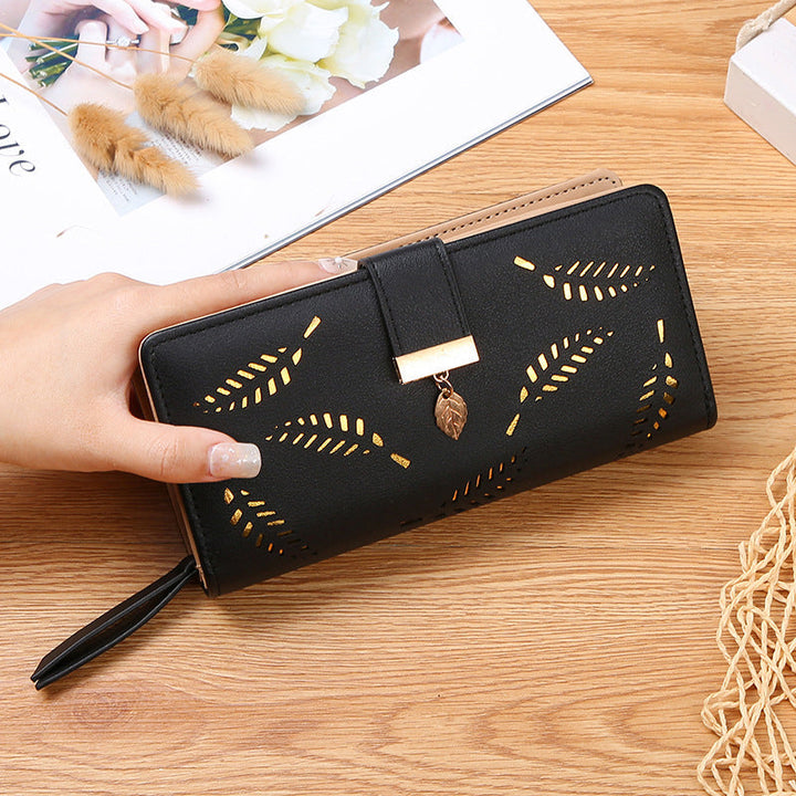 Kalsten | Long wallet for women with leaf pattern
