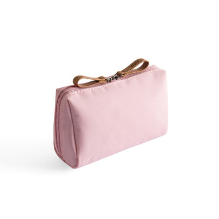 Solid Color Cosmetic Case with Double Zipper | Kalsten