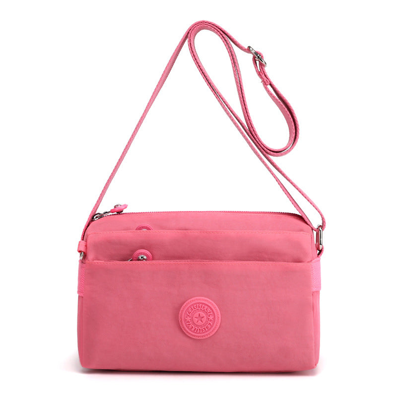 Women's Casual Multi-layer Fashionable Simple Shoulder Bag Made of Nylon | Kalsten