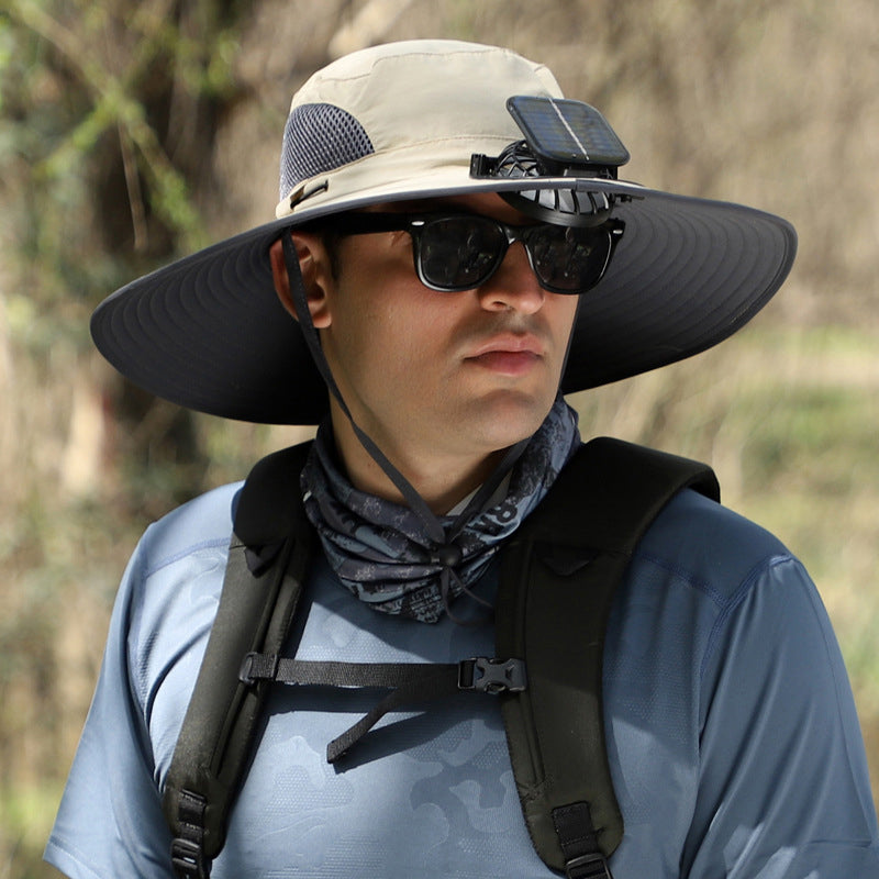 Solar & USB Charging Fan Outdoor Fishing Hat | Kalsten