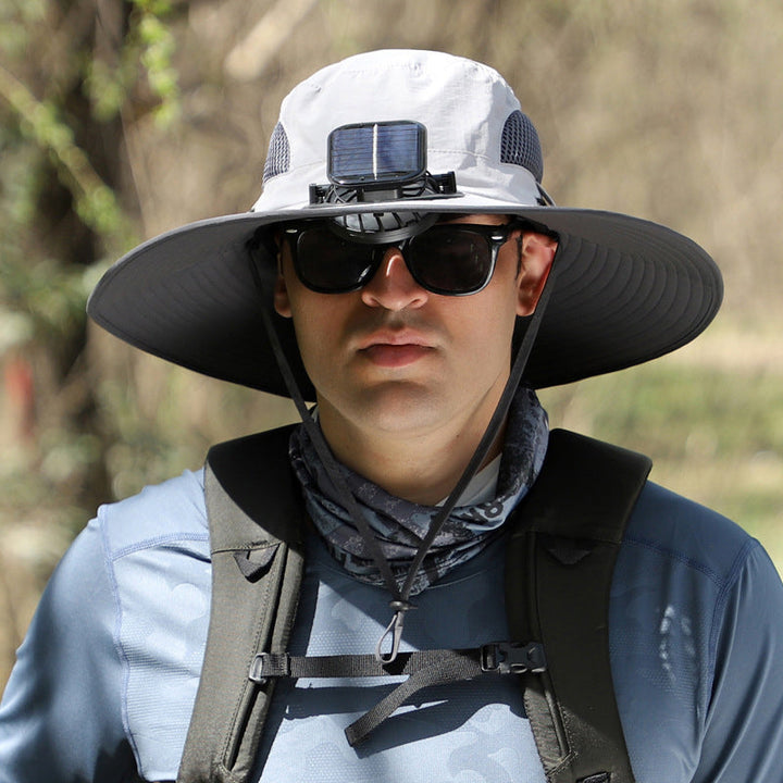 Solar & USB Charging Fan Outdoor Fishing Hat | Kalsten