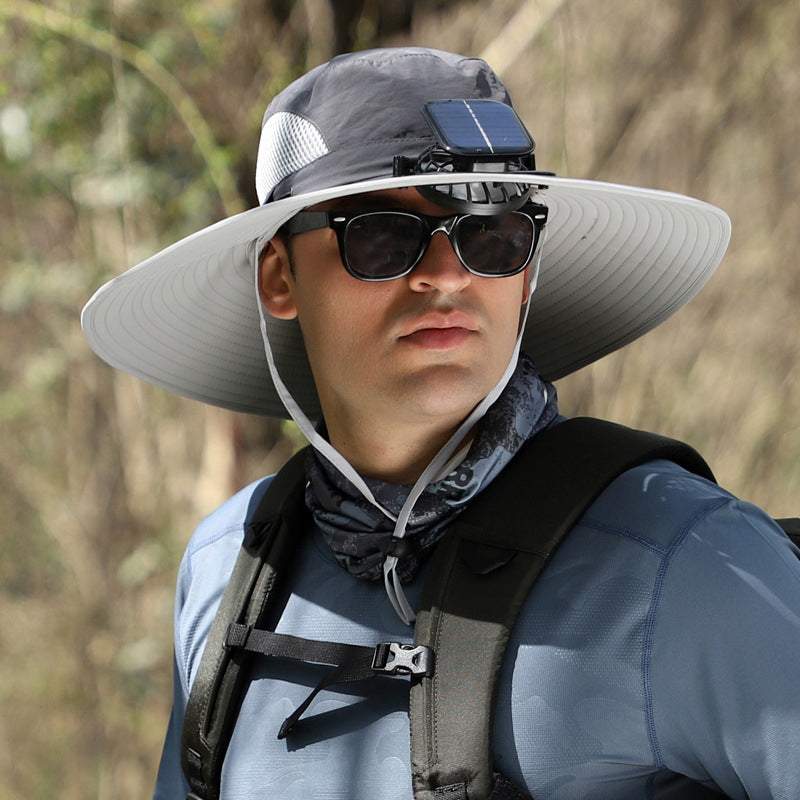 Solar & USB Charging Fan Outdoor Fishing Hat | Kalsten