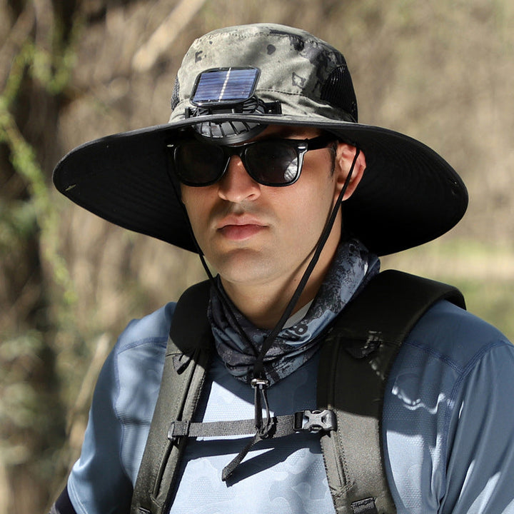 Solar & USB Charging Fan Outdoor Fishing Hat | Kalsten