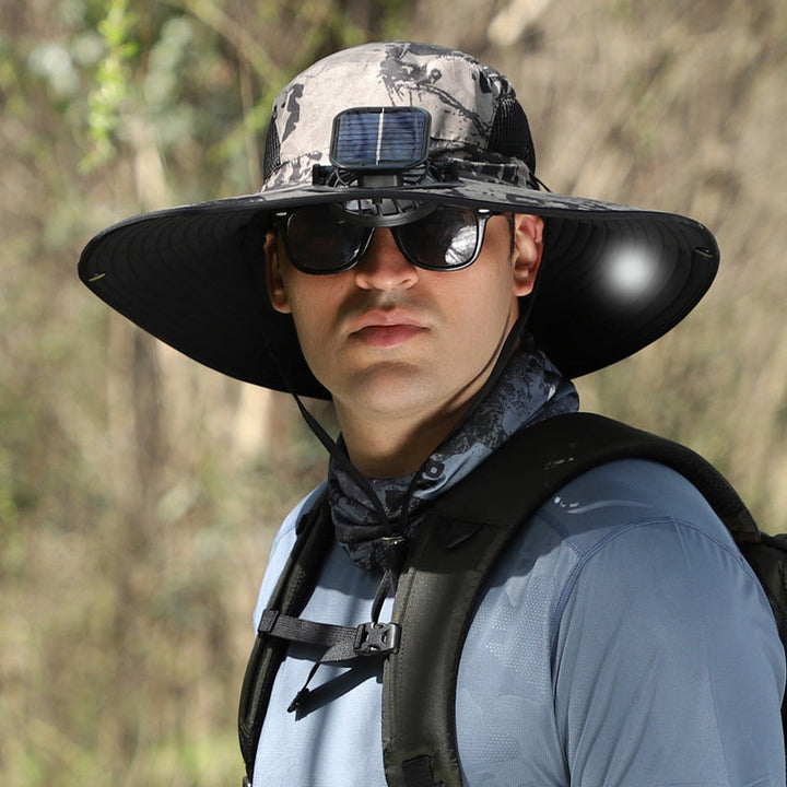 Solar & USB Charging Fan Outdoor Fishing Hat | Kalsten