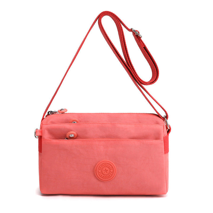 Women's Casual Multi-layer Fashionable Simple Shoulder Bag Made of Nylon | Kalsten