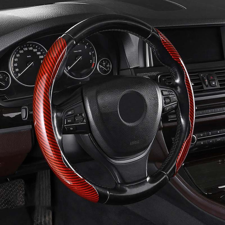 Kalsten | Universal Laser Carbon Fiber Pattern Steering Wheel Cover