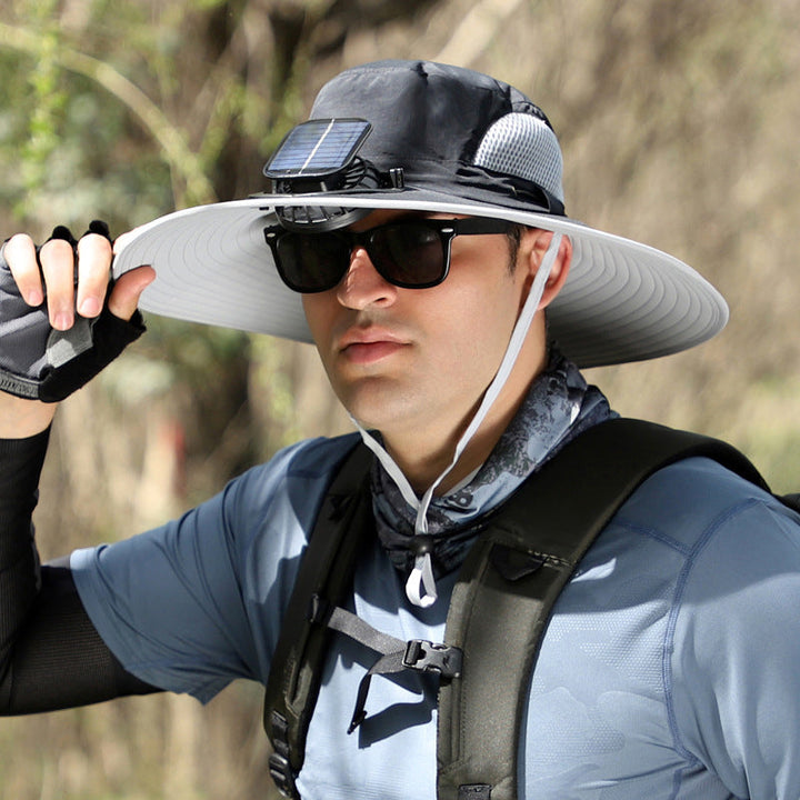 Solar & USB Charging Fan Outdoor Fishing Hat | Kalsten