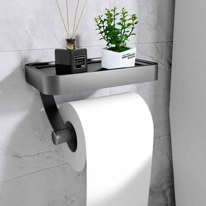 Kalsten | RVS Shelf | Drill-free Toilet Roll Holder with Storage Shelf made of Stainless Steel
