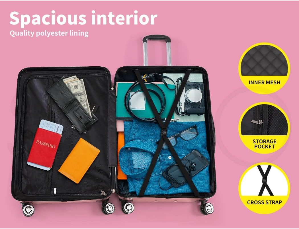 Hard Shell Carry-On Luggage with Lock & Spinner Wheels – Rosemont | Kalsten