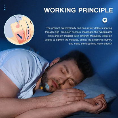 Sandsberg | Smart Anti-snoring Device EMS Pulse Stop Snoring Portable Comfortable Sleep Well Stop Snoring Healthcare Sleep Apnea Aid USB