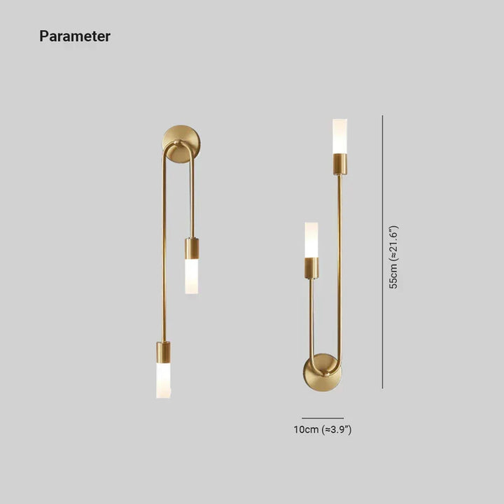 Modern Gold LED Bedside Wall Lamp Kalsten