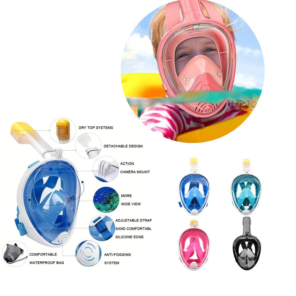 Snorkel mask for children and adults with snorkel and 180-degree visibility | Kalsten
