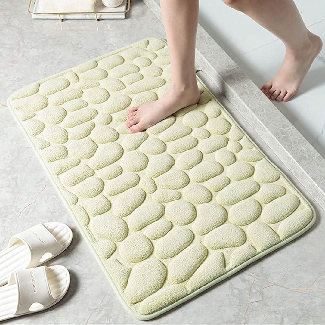 Kalsten | Soft Memory Foam Non-Slip Headstone Pattern Bath Mat