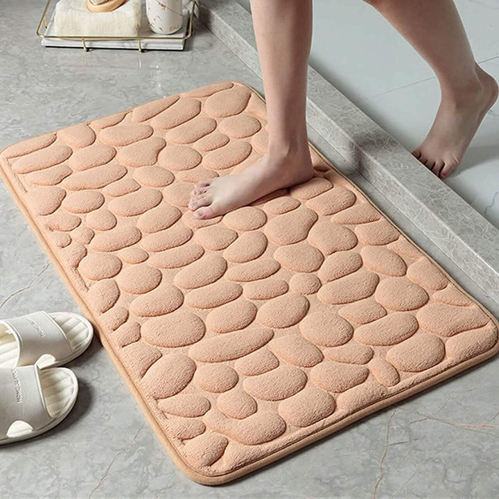 Kalsten | Soft Memory Foam Non-Slip Headstone Pattern Bath Mat