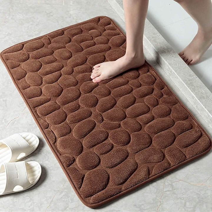 Kalsten | Soft Memory Foam Non-Slip Headstone Pattern Bath Mat
