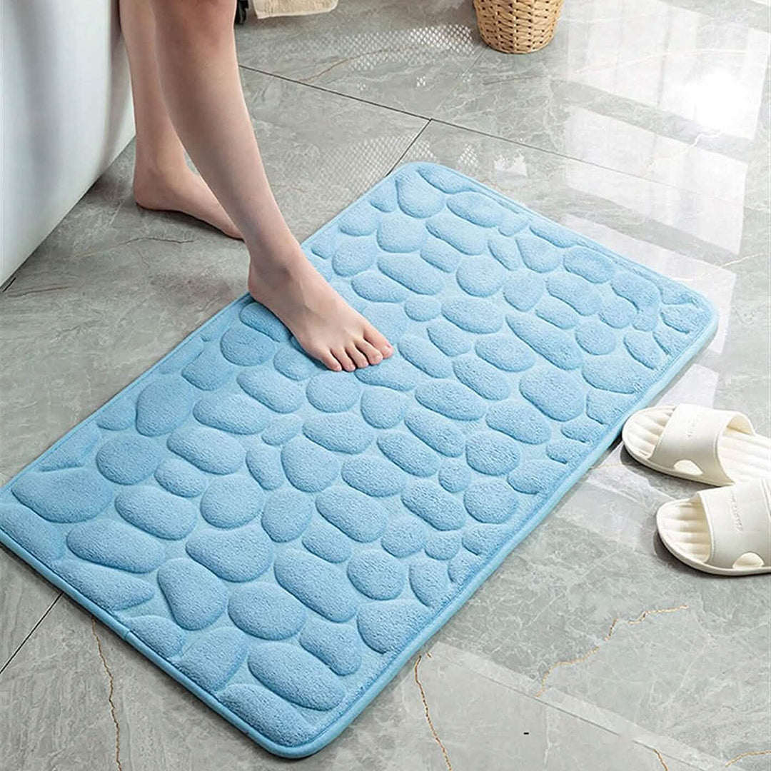 Kalsten | Soft Memory Foam Non-Slip Headstone Pattern Bath Mat