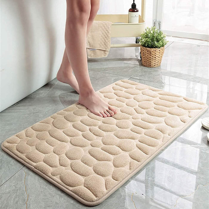 Kalsten | Soft Memory Foam Non-Slip Headstone Pattern Bath Mat