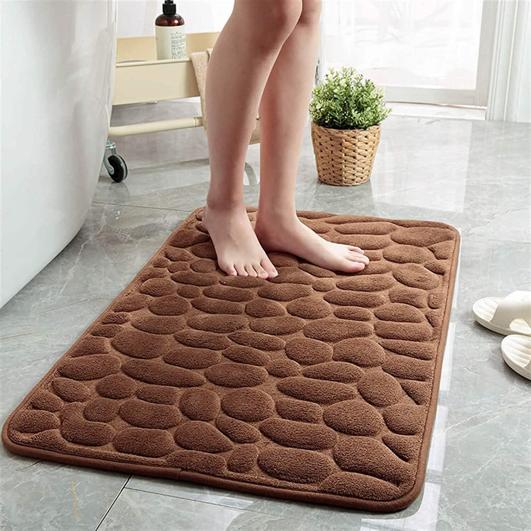 Kalsten | Soft Memory Foam Non-Slip Headstone Pattern Bath Mat