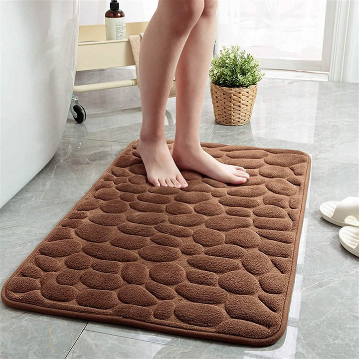Kalsten | Soft Memory Foam Non-Slip Headstone Pattern Bath Mat