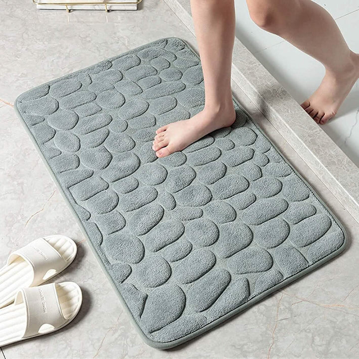 Kalsten | Soft Memory Foam Non-Slip Headstone Pattern Bath Mat