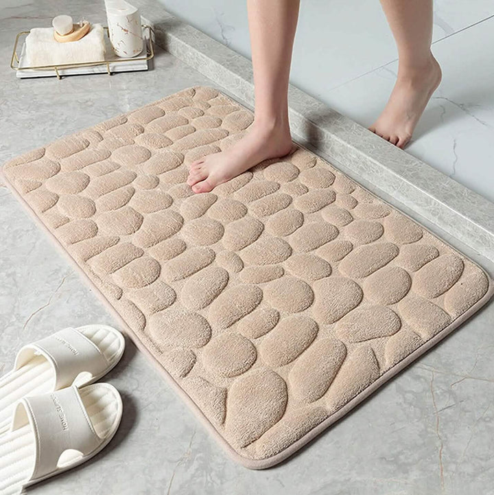 Kalsten | Soft Memory Foam Non-Slip Headstone Pattern Bath Mat