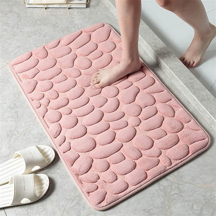 Kalsten | Soft Memory Foam Non-Slip Headstone Pattern Bath Mat