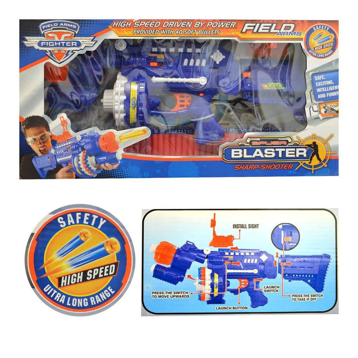 Fully automatic soft bullet gun incl. 40 arrows/darts | Kalsten