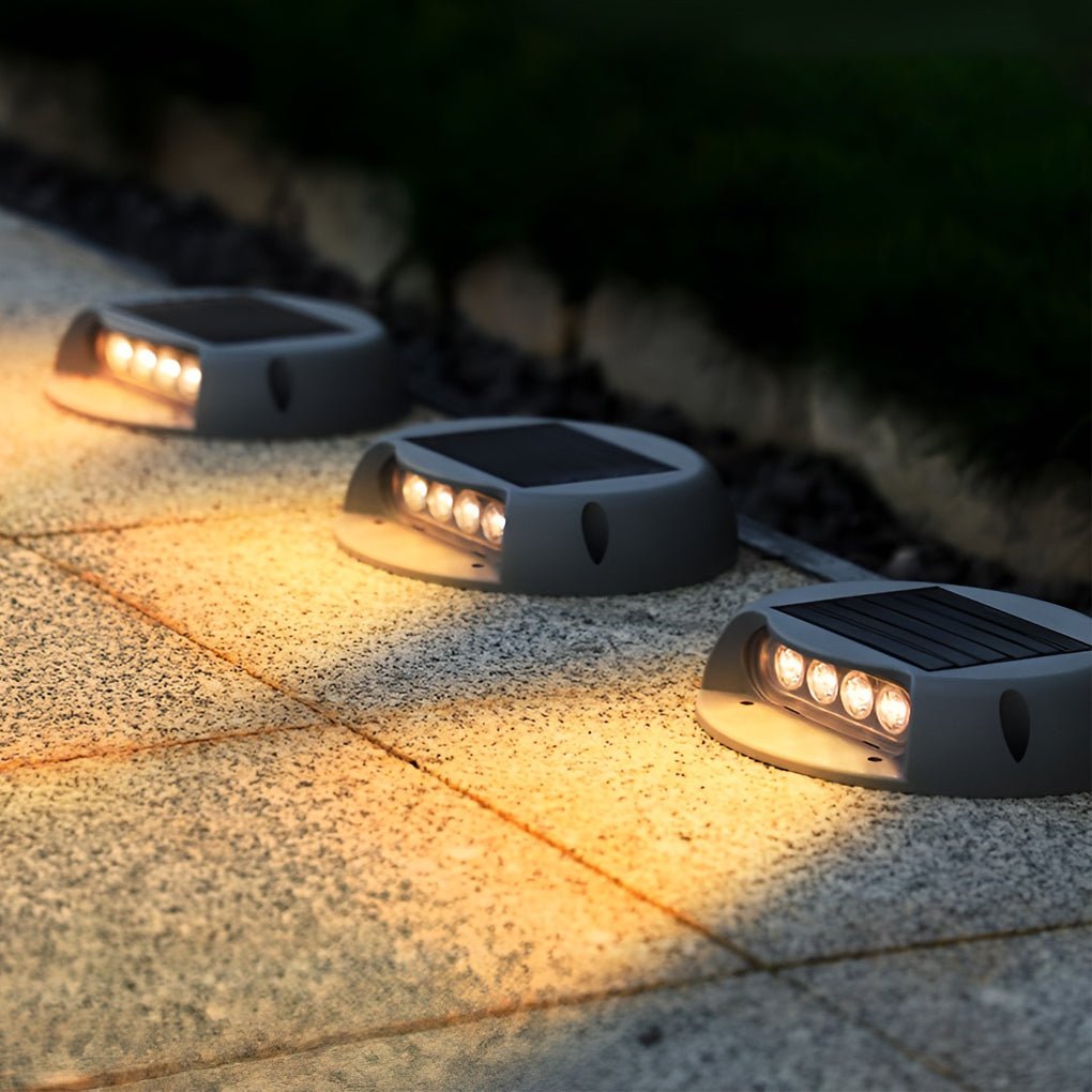 Wall Protected Flush Mount-On-Step Lights Solar LED Stairway Landscape Lighting | Kalsten