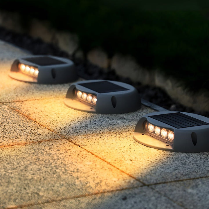 Wall Protected Flush Mount-On-Step Lights Solar LED Stairway Landscape Lighting | Kalsten