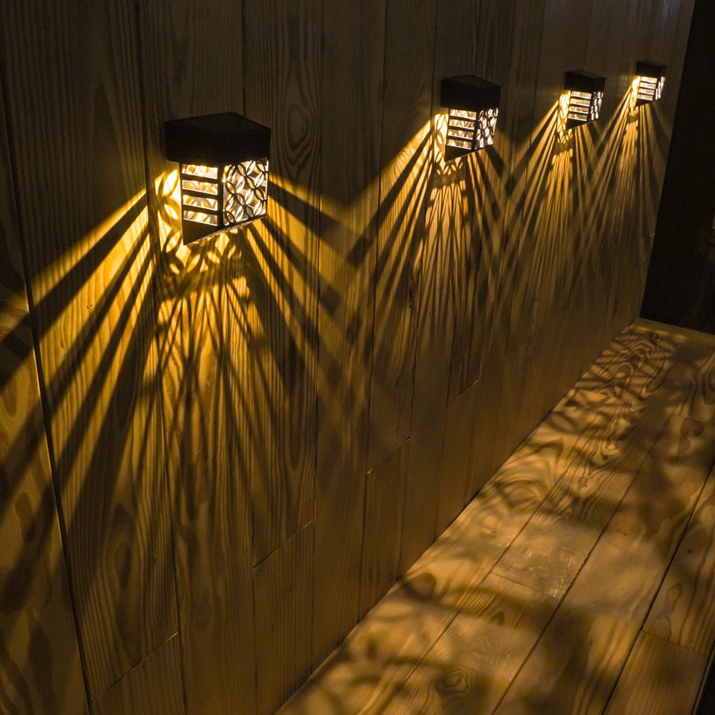 Solar Hollow Outdoor Wall Sconce Lighting Led Fence Wall Lamp Garden Lights | Kalsten