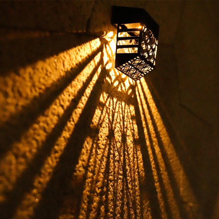Solar Hollow Outdoor Wall Sconce Lighting Led Fence Wall Lamp Garden Lights | Kalsten