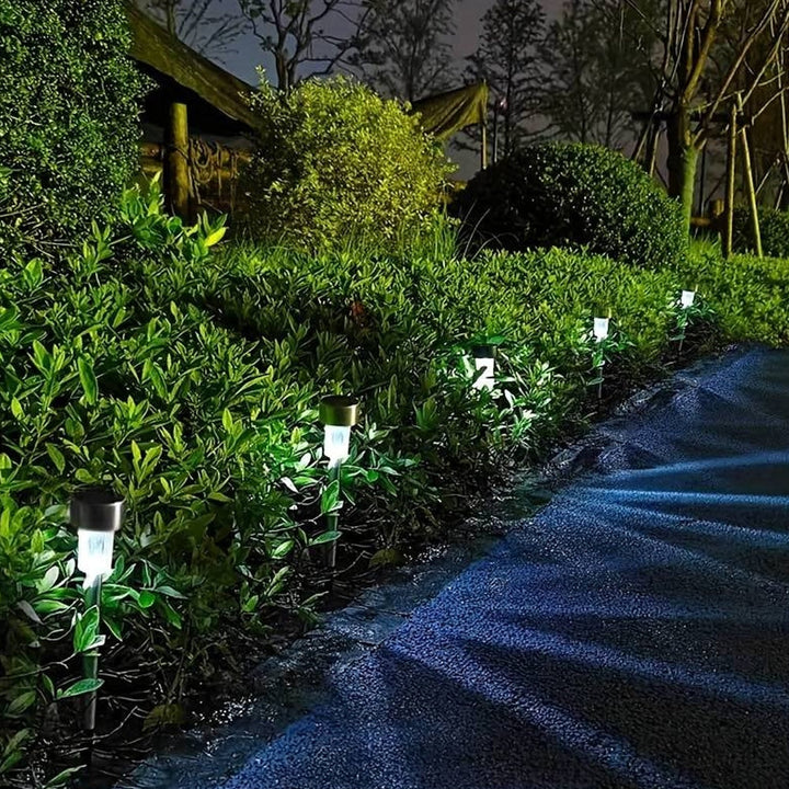 LED solar cell lamps on spikes - Black 10 pcs. | Kalsten
