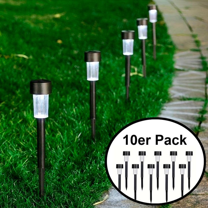 LED solar cell lamps on spikes - Black 10 pcs. | Kalsten